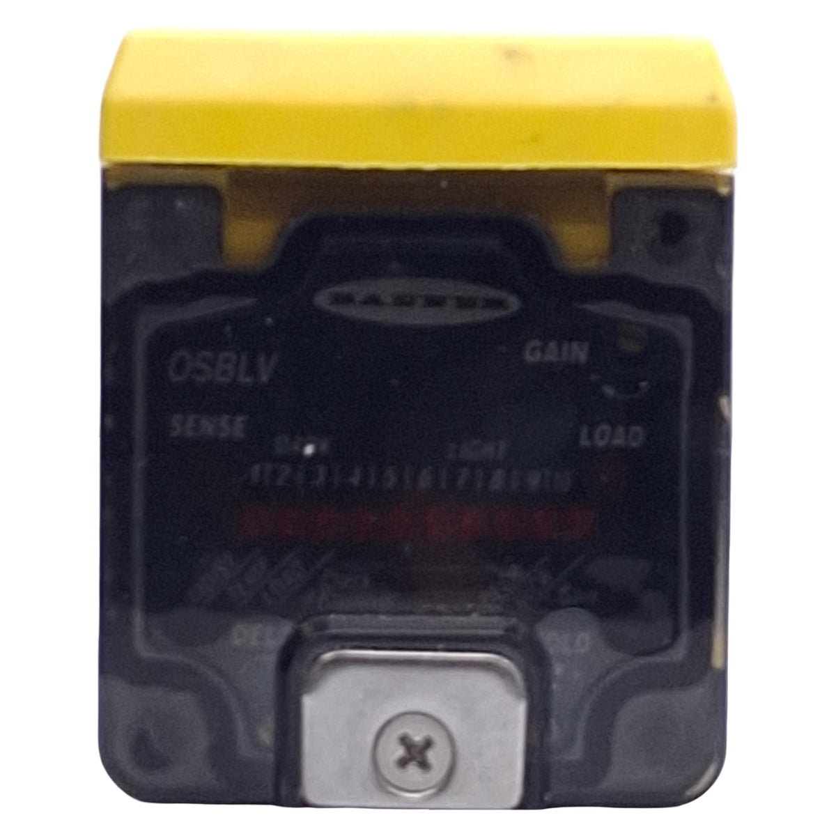Used Banner OSBLV Omni-Beam Photoelectric Sensor Head w/Power Block, M12 4-Pin