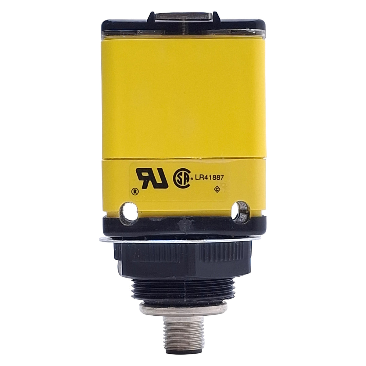 Used Banner OSBLV Omni-Beam Photoelectric Sensor Head w/Power Block, M12 4-Pin