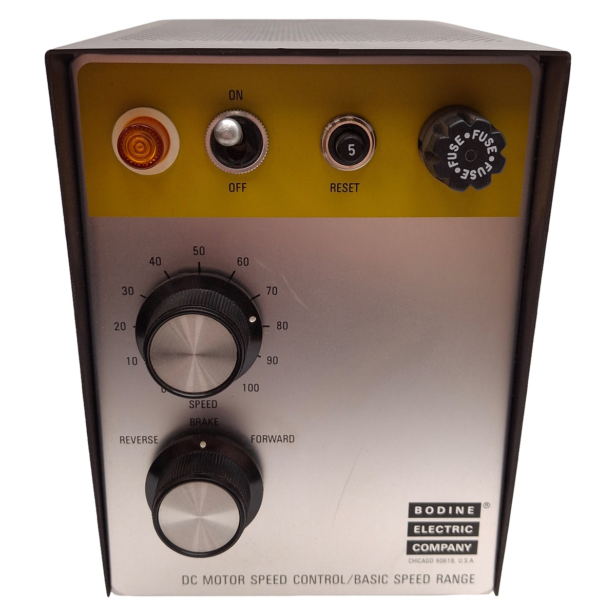 New – Open box Bodine ASH-500 DC Motor Speed Control, 1/8HP, 210W 4.8A Output, 115VAC Input