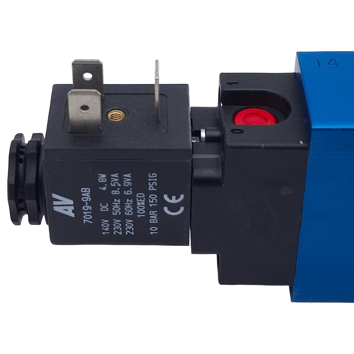 Used Automatic Valve L2003AAWR Solenoid Valve, 5/2-Way, 1/4" NPT, 150psi, 230VAC Coil