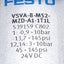 Used Festo VSVA-B-M52-MZD-A1-1T1L Solenoid Valve 5/2-Way, 10bar, 3-Pin M8, 24VDC Coil