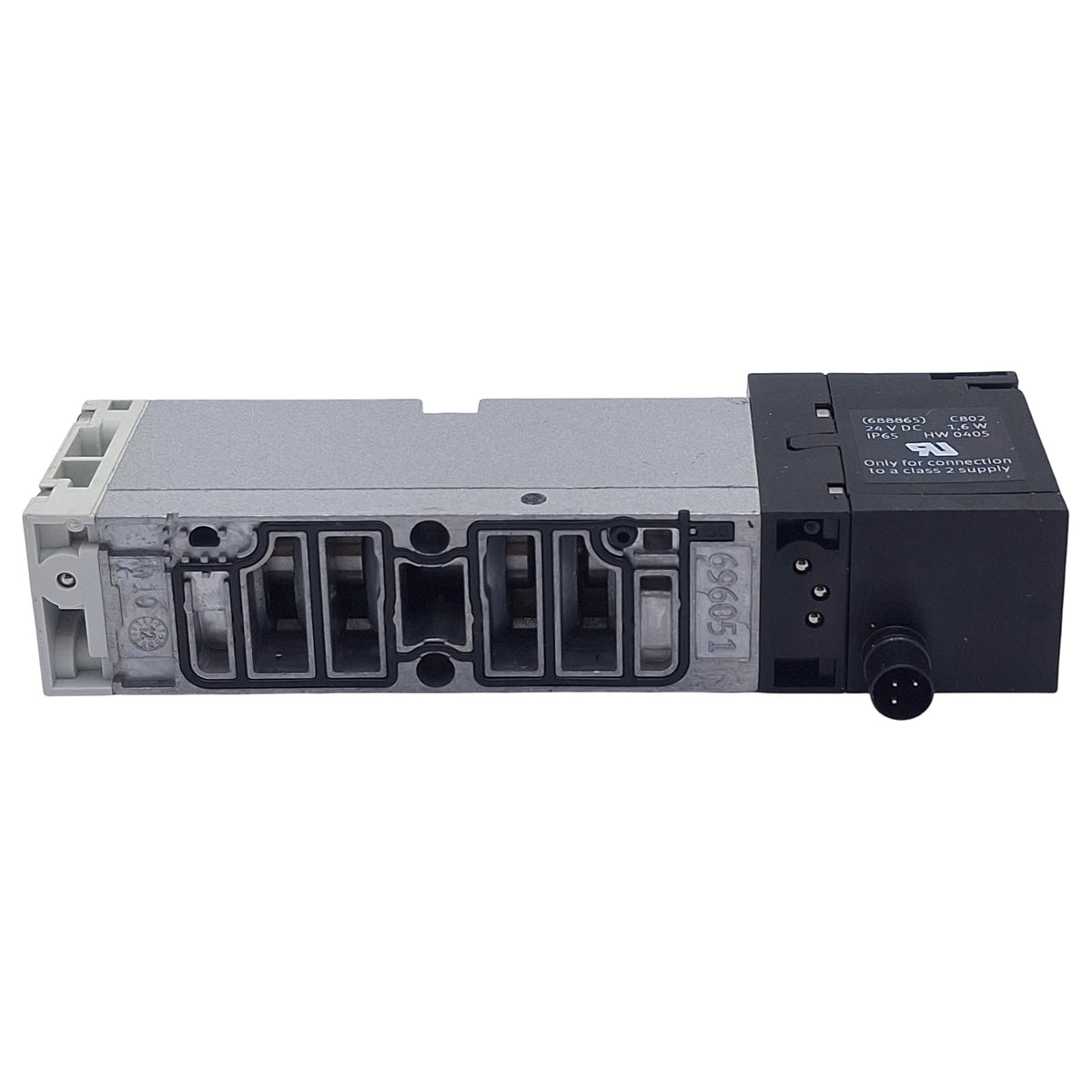 Used Festo VSVA-B-M52-MZD-A1-1T1L Solenoid Valve 5/2-Way, 10bar, 3-Pin M8, 24VDC Coil