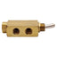 Used Clippard MJTV-3 Brass Toggle Valve, 3-Way Normally Closed, 300psig, 1/8in NPT