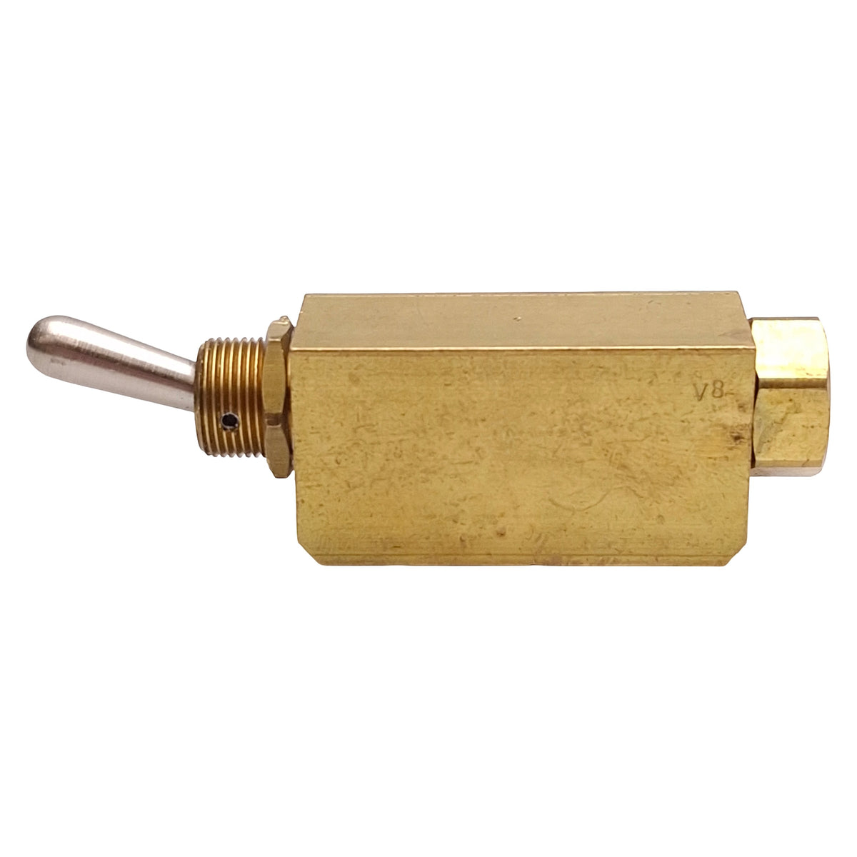 Used Clippard MJTV-3 Brass Toggle Valve, 3-Way Normally Closed, 300psig, 1/8in NPT