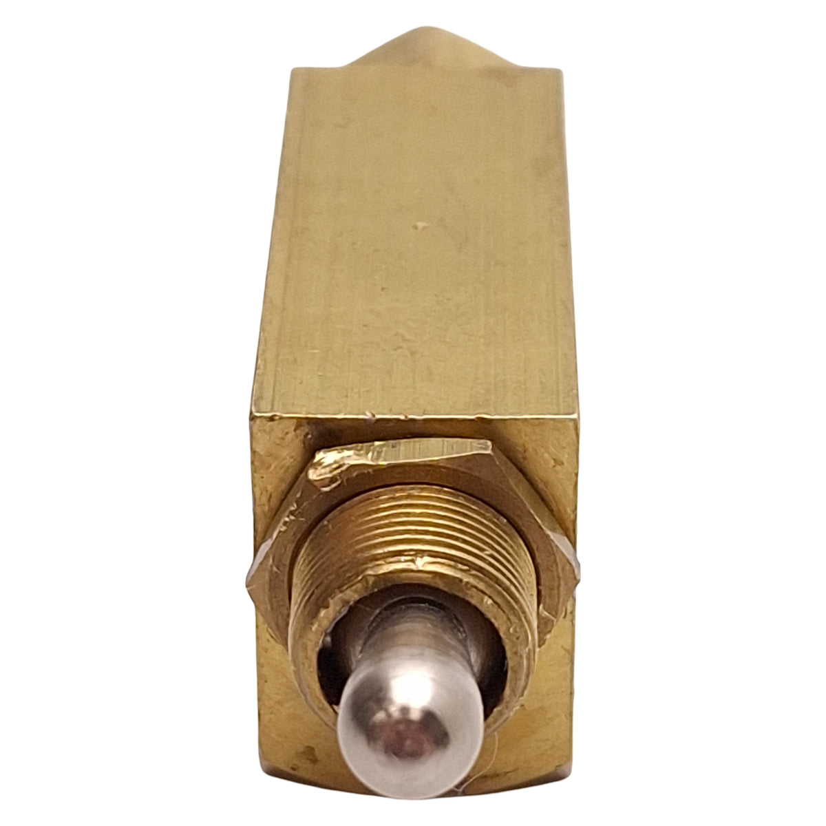 Used Clippard MJTV-3 Brass Toggle Valve, 3-Way Normally Closed, 300psig, 1/8in NPT