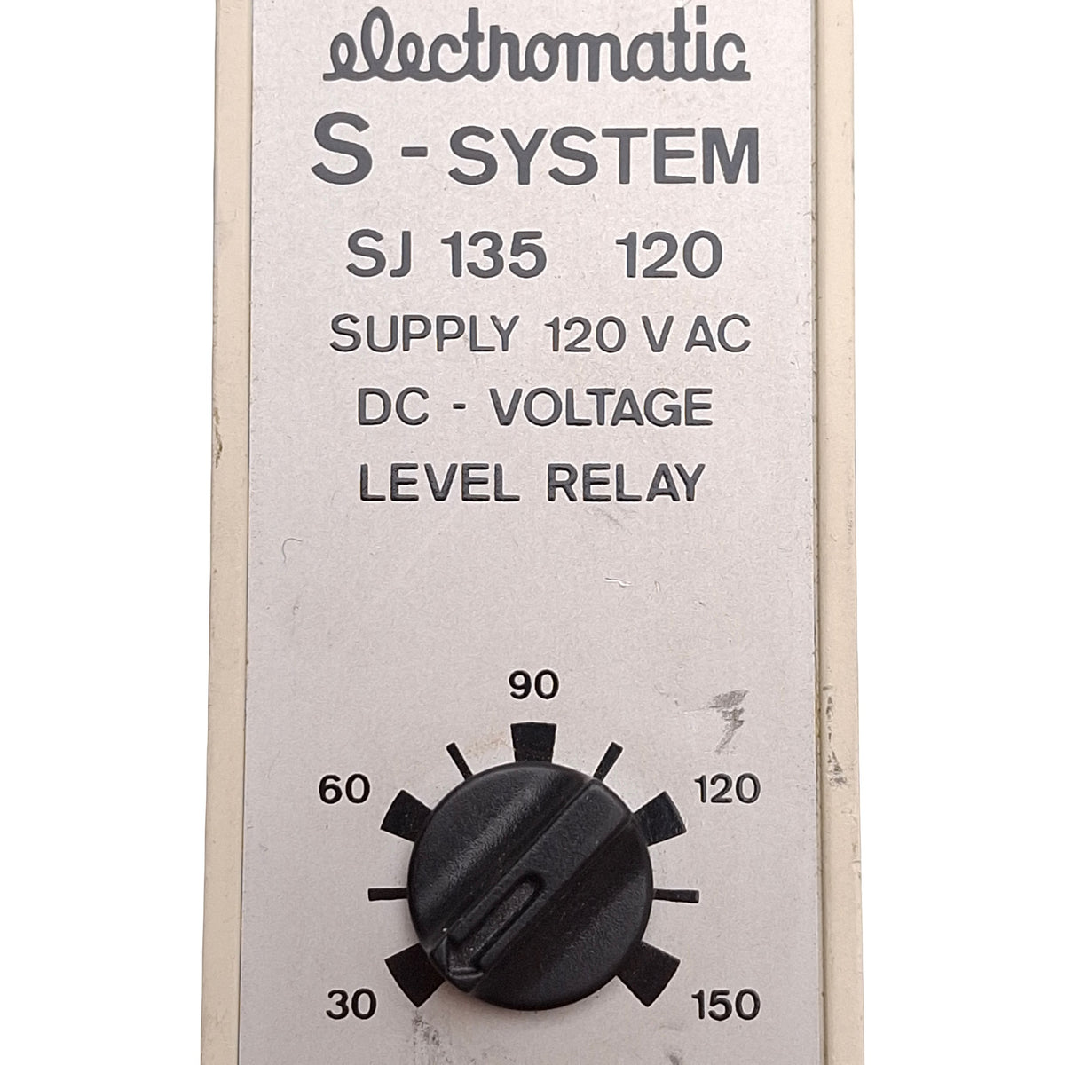 Used Electromatic SJ 135 120 150V DC Voltage Level Relay, SPDT, 30-150VDC, 120VAC IN