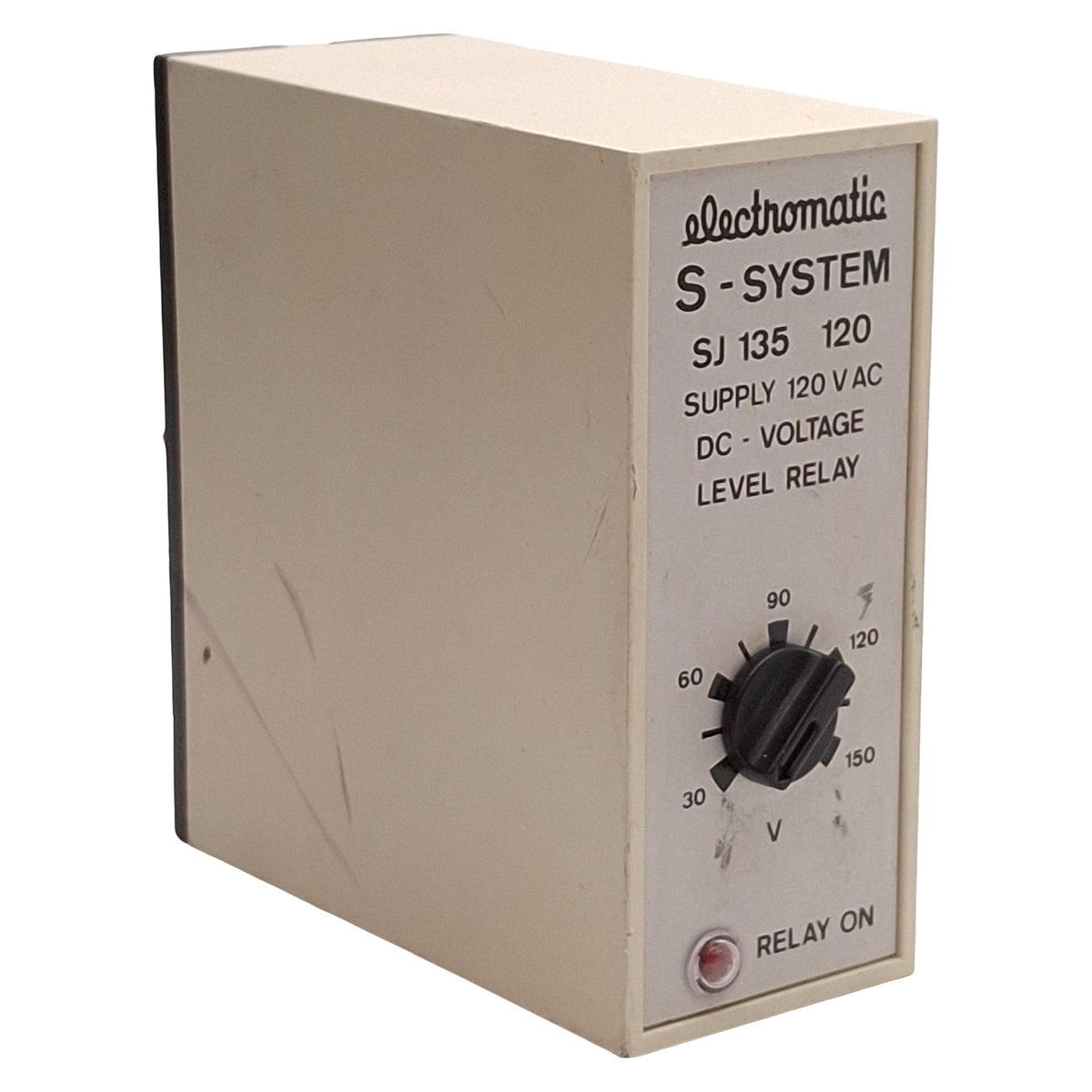 Used Electromatic SJ 135 120 150V DC Voltage Level Relay, SPDT, 30-150VDC, 120VAC IN