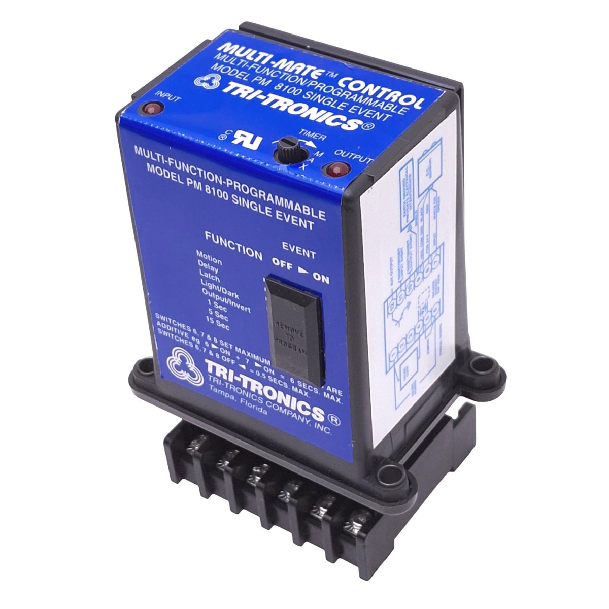 Used Tri-Tronics PM-8100 Multi-Mate Control Module, Single Event, 120VAC In