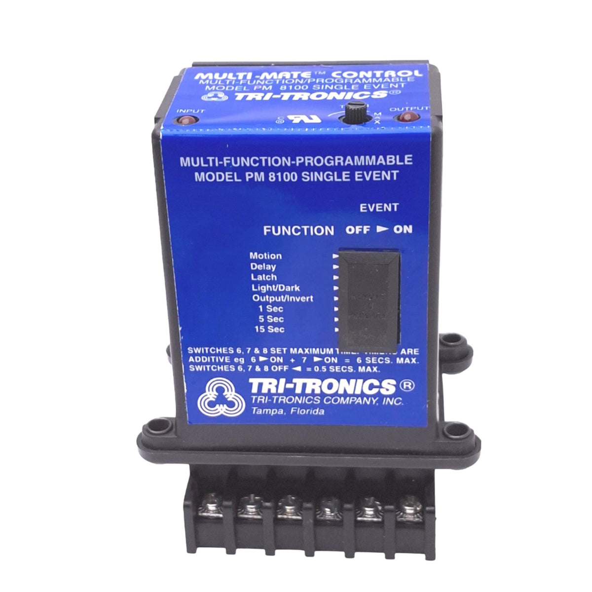 Used Tri-Tronics PM-8100 Multi-Mate Control Module, Single Event, 120VAC In
