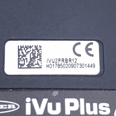 Used Banner IVU2PRBR12 iVu Plus Barcode Reader Remote Sensor 10-30VDC, NPN/PNP