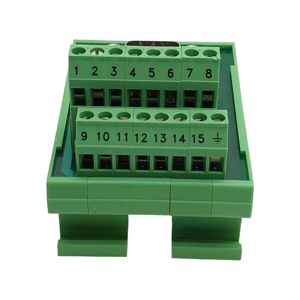 Used Phoenix Contact FLKM HDSUB-15/M 5528383 Breakout Board, DB15M, DIN Rail Mount