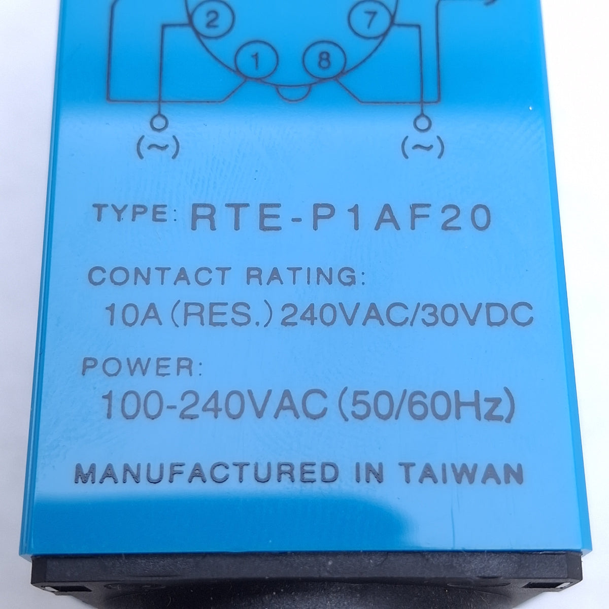 New – Open box IDEC RTE-P1AF20 Timer Relay, DPDT, 0.1sec-600hr Range, 100-240VAC, 8-Pin