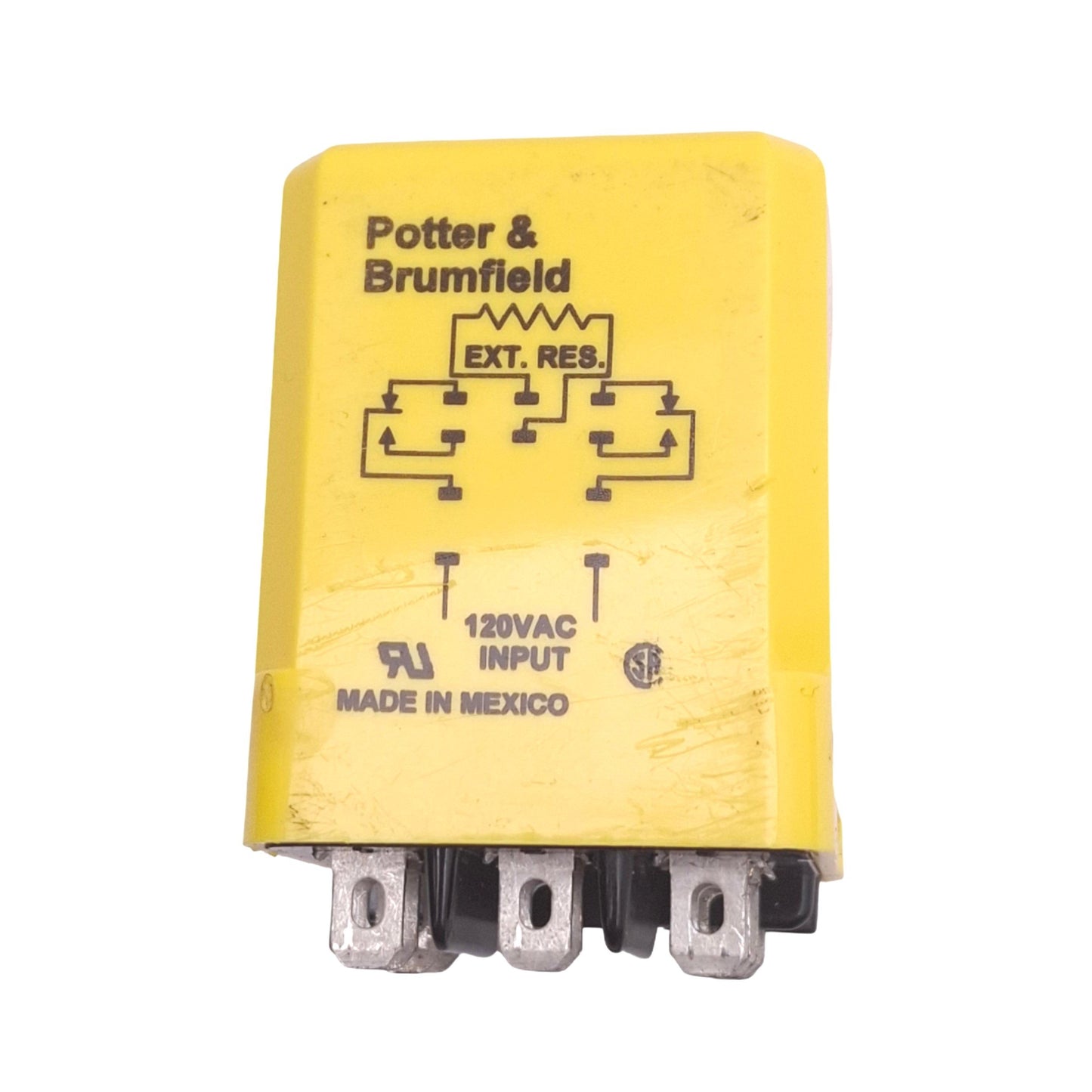 Used Potter & Brumfield CUF-42-70010 Time Delay Relay, 1-10s, 10-Pin DPDT, 120VAC In