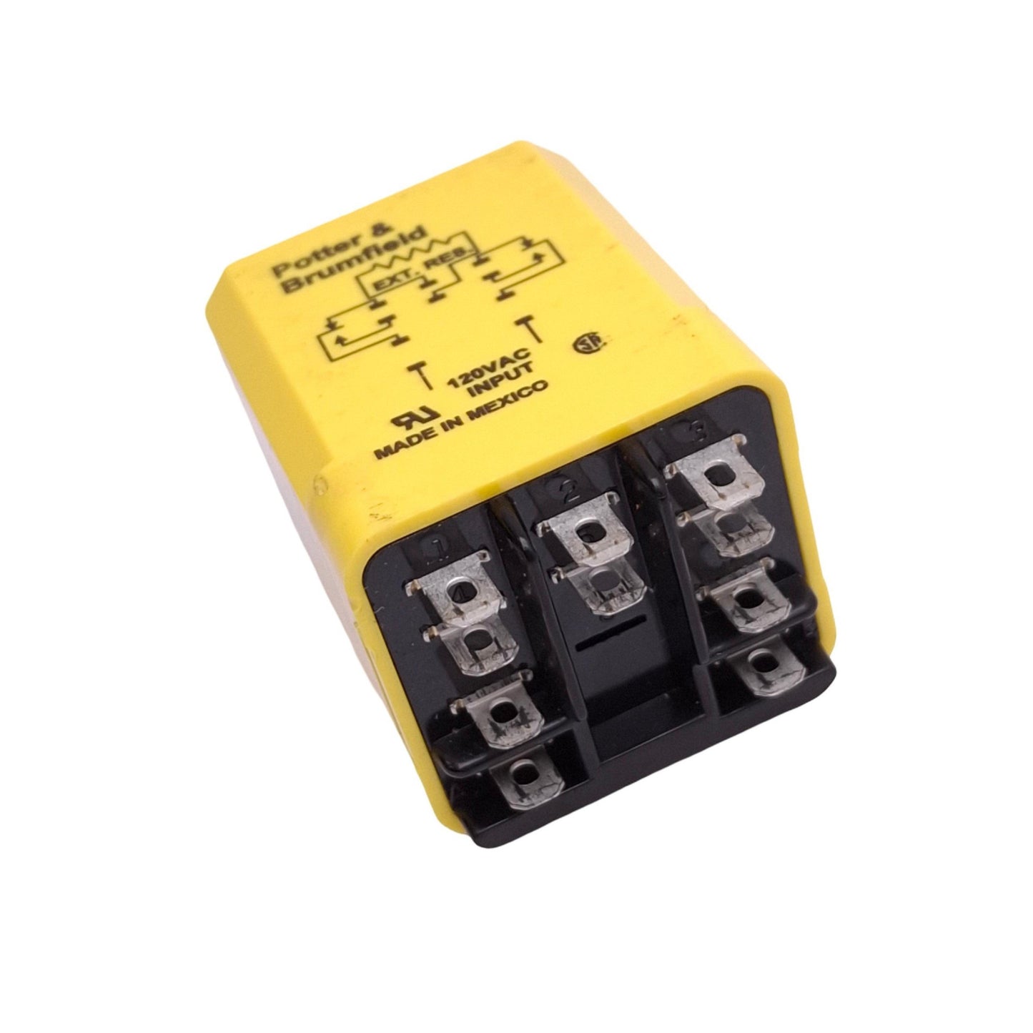 Used Potter & Brumfield CUF-42-70010 Time Delay Relay, 1-10s, 10-Pin DPDT, 120VAC In