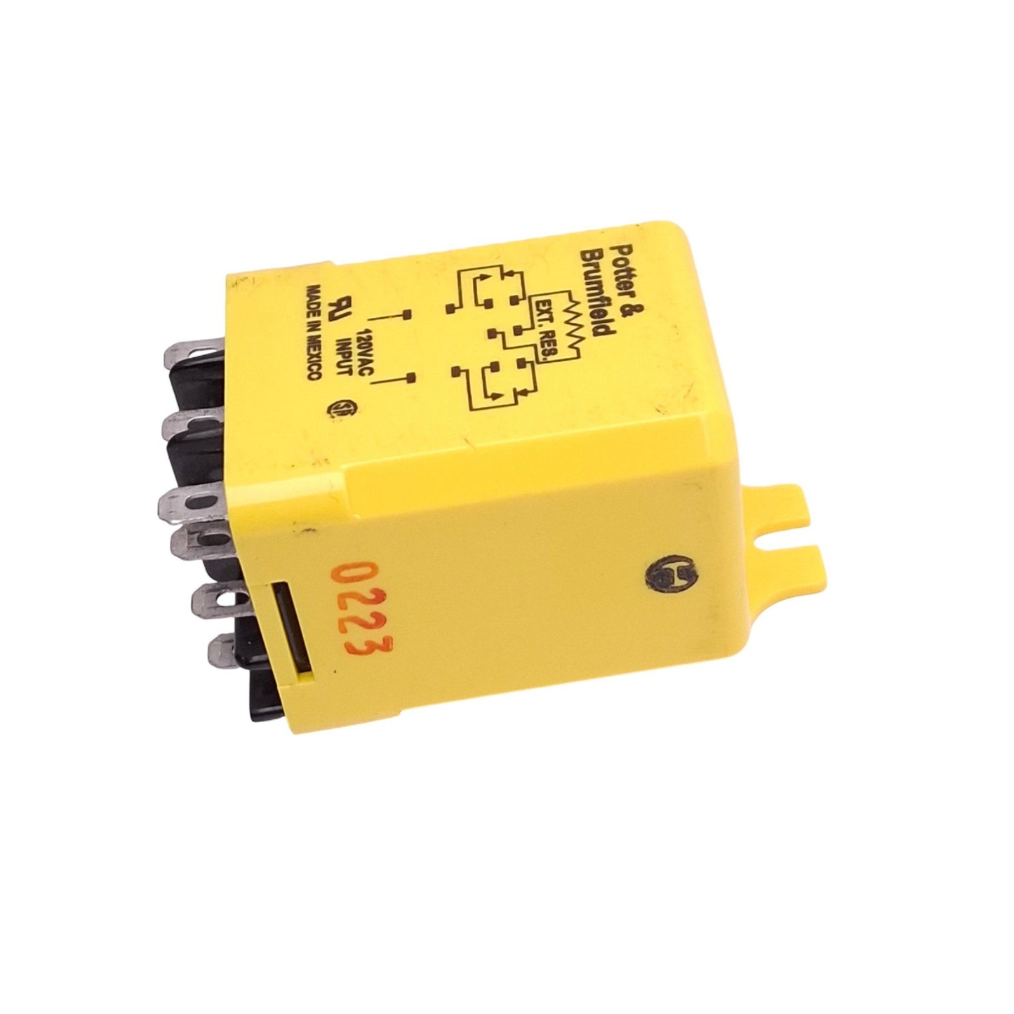 Used Potter & Brumfield CUF-42-70010 Time Delay Relay, 1-10s, 10-Pin DPDT, 120VAC In