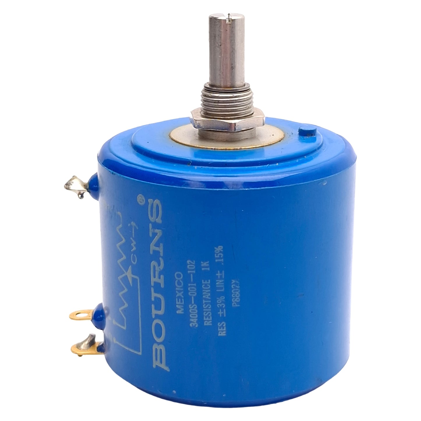 Used Bourns 3400S-001-102 Precision Potentiometer, 10-Turn, 1kΩ, 0.020% Resolution
