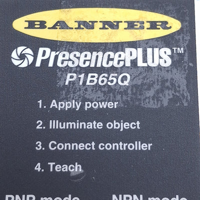 Used Banner P1B65Q PresencePLUS Pixel-Counting Sensor 22-26VDC, 512x384, C-Mount