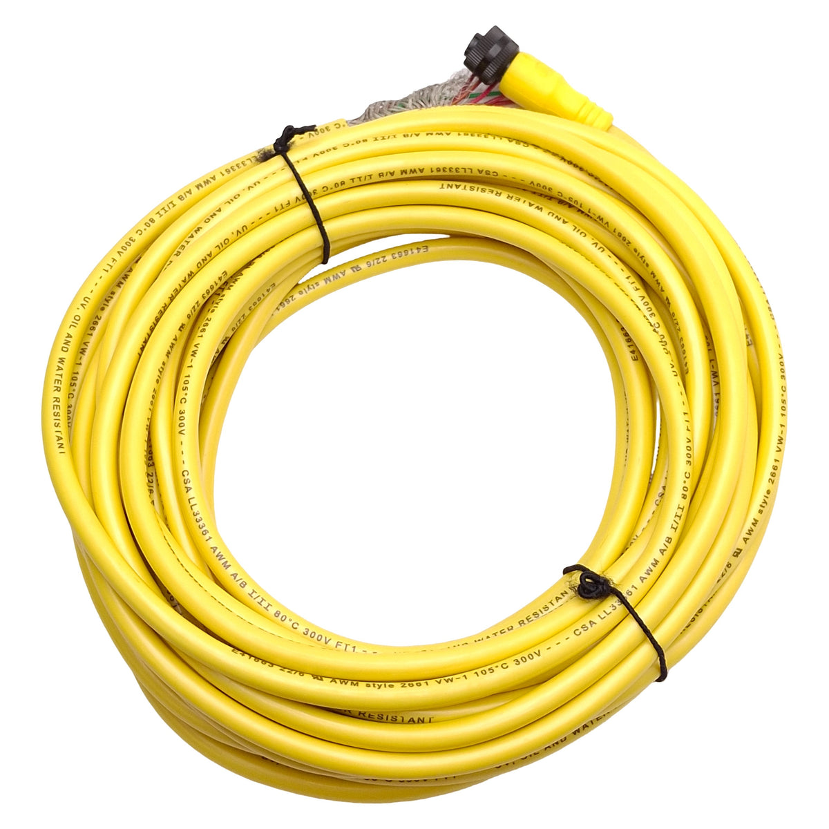 New – Open box Allen Bradley 889R-F6ECA-10 Cordset, 250V 4A, 1/2in AC Micro 6-Pin Female, 10m