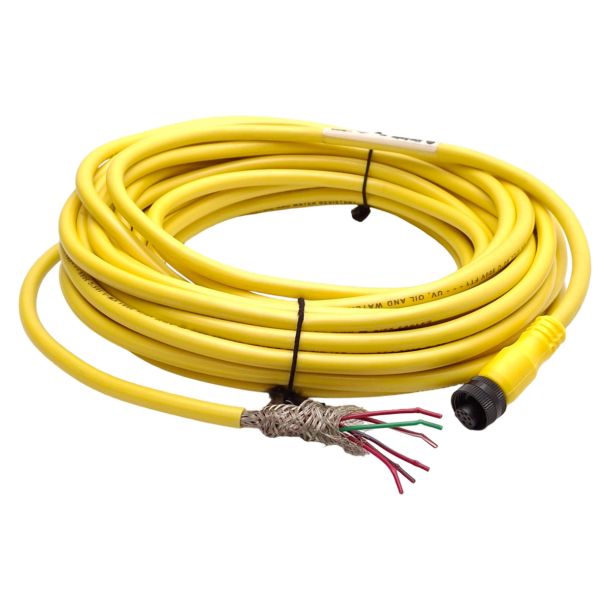 New – Open box Allen Bradley 889R-F6ECA-10 Cordset, 250V 4A, 1/2in AC Micro 6-Pin Female, 10m