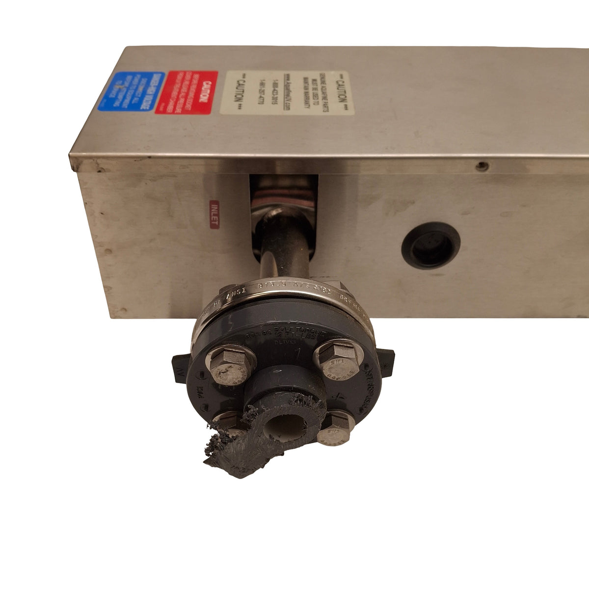 Used Aquafine SL-1 UV Water Treatment System 120VAC 150psig Max, 1in Flange, 12GPM