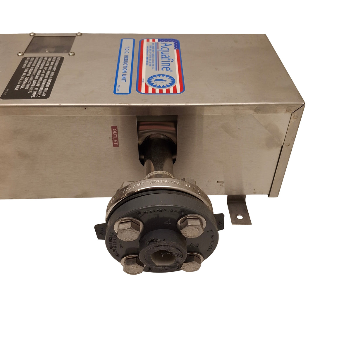 Used Aquafine SL-1 UV Water Treatment System 120VAC 150psig Max, 1in Flange, 12GPM