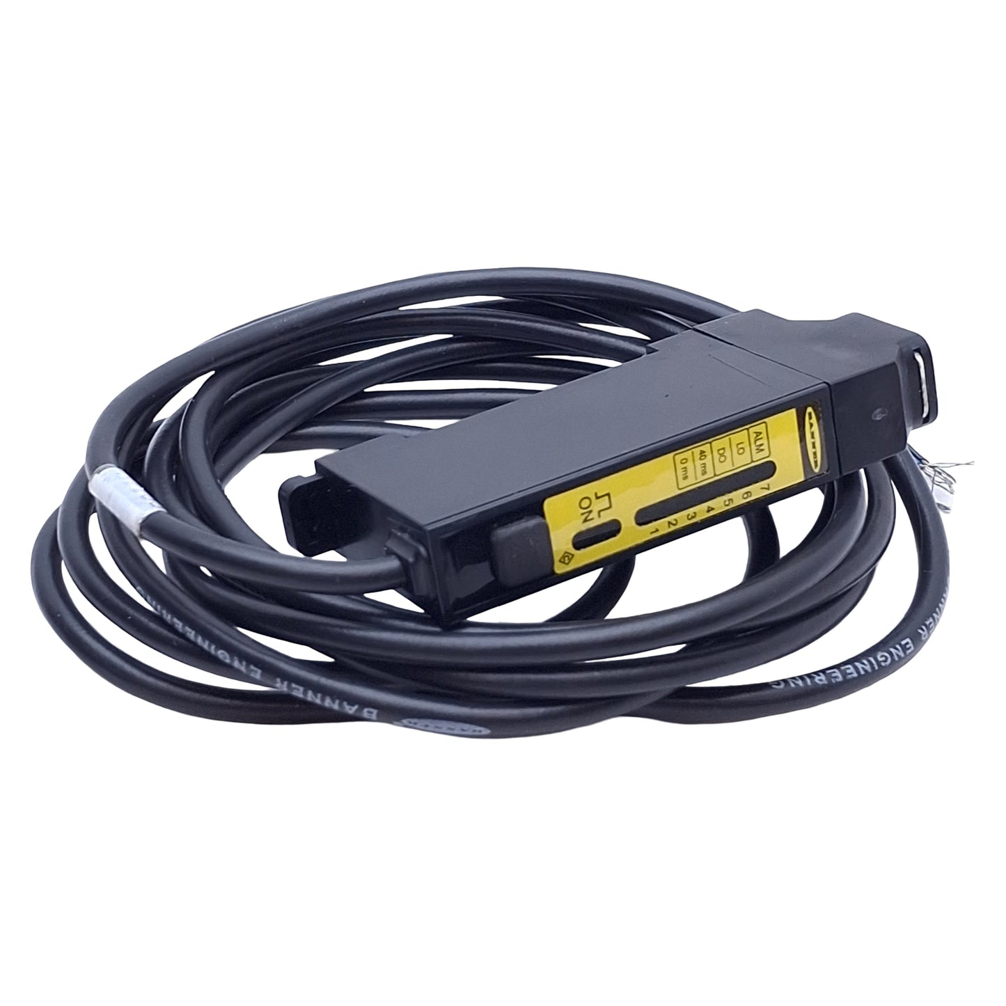 Used Banner D12EP6FV 41968 Fiber Optic Sensor, SPST-PNP, Red LED, 10-30VDC, DIN Rail