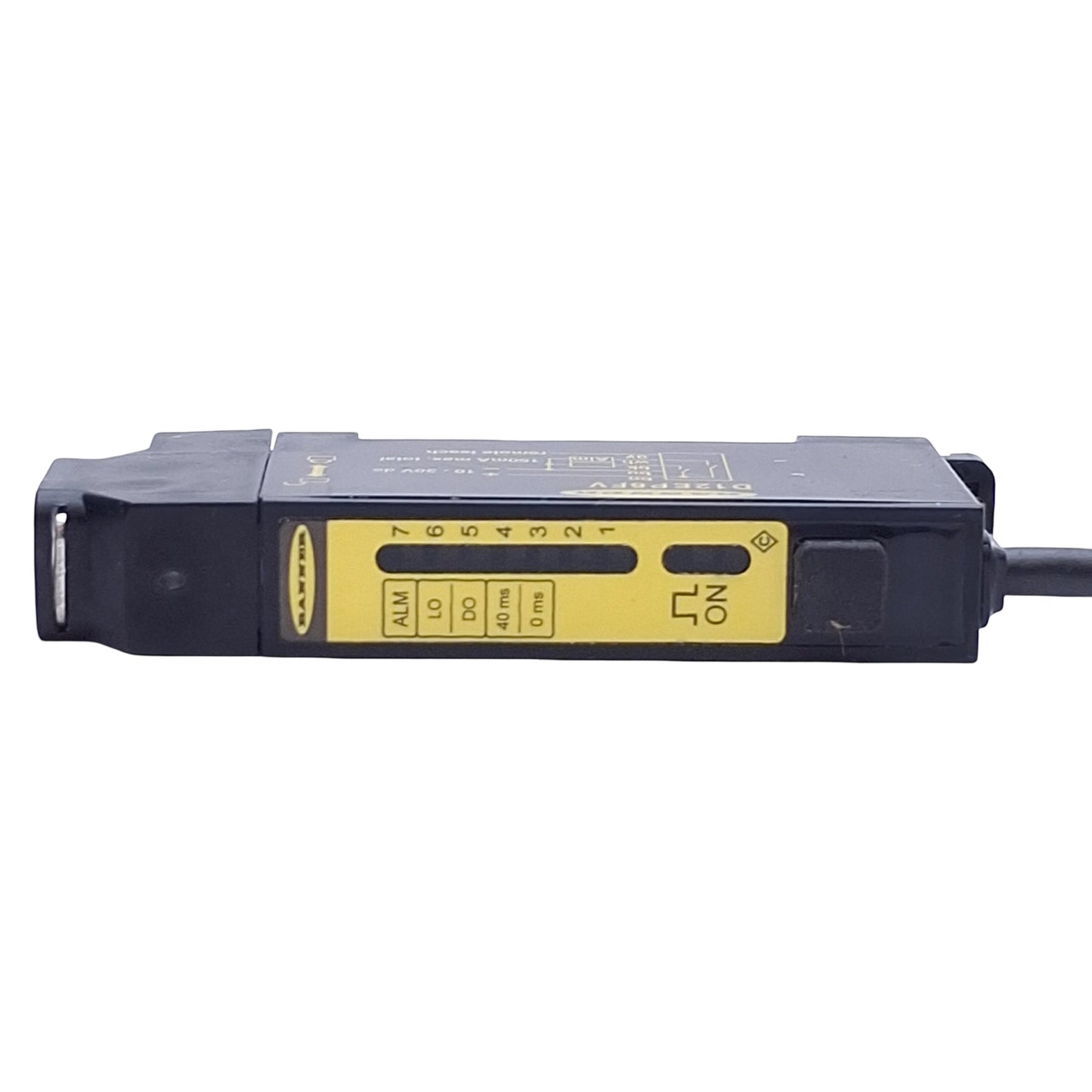 Used Banner D12EP6FV 41968 Fiber Optic Sensor, SPST-PNP, Red LED, 10-30VDC, DIN Rail