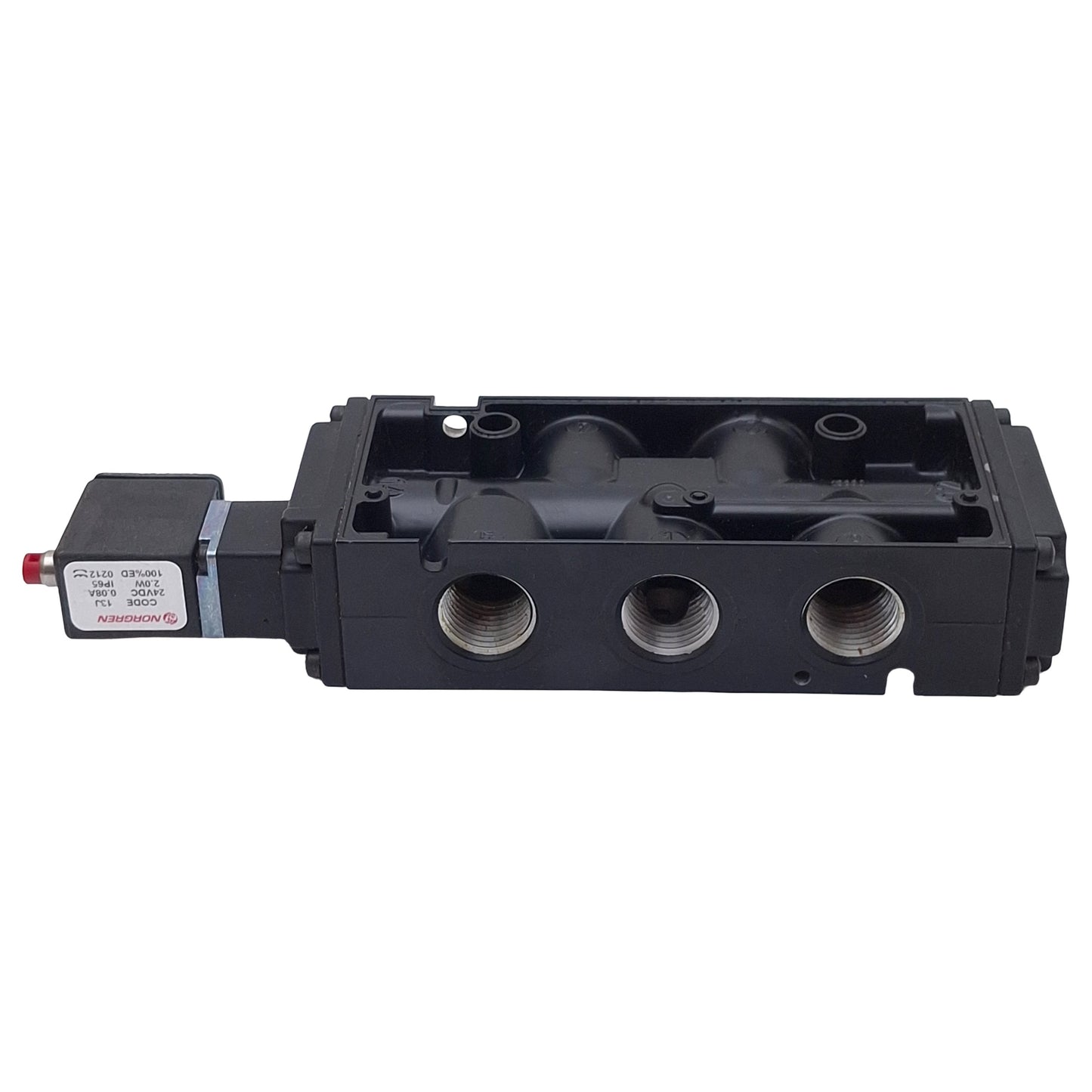 New Norgren MN01CGA75AJPA Solenoid Valve, 5/2-Way, 1/2in NPT, 150psi, 24VDC Coil