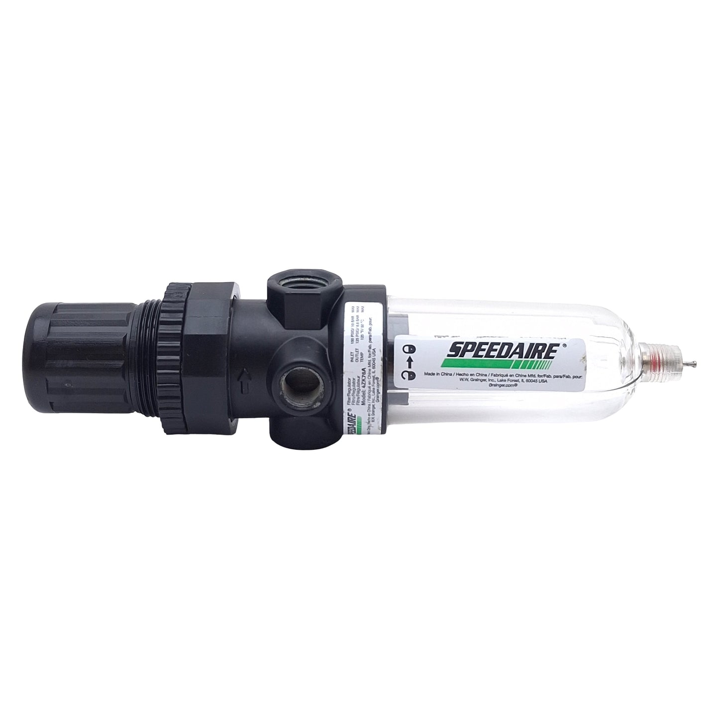 New Speedaire 4ZK76A Pneumatic Filter Regulator, 1/4in NPT, 5-125psi Set, 150psi Max