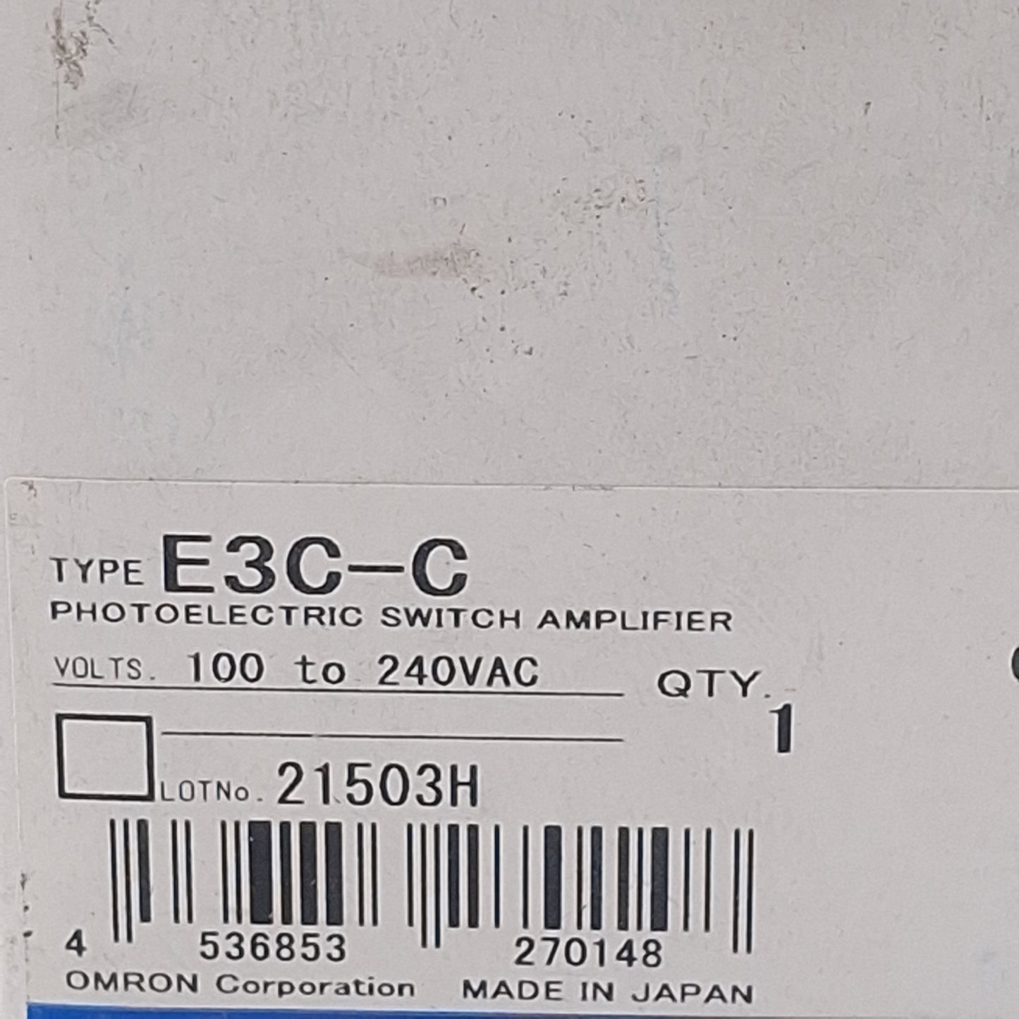 New Omron E3C-C Photoelectric Switch Amplifier, 100-240VAC In, 220VAC/24VDC Out