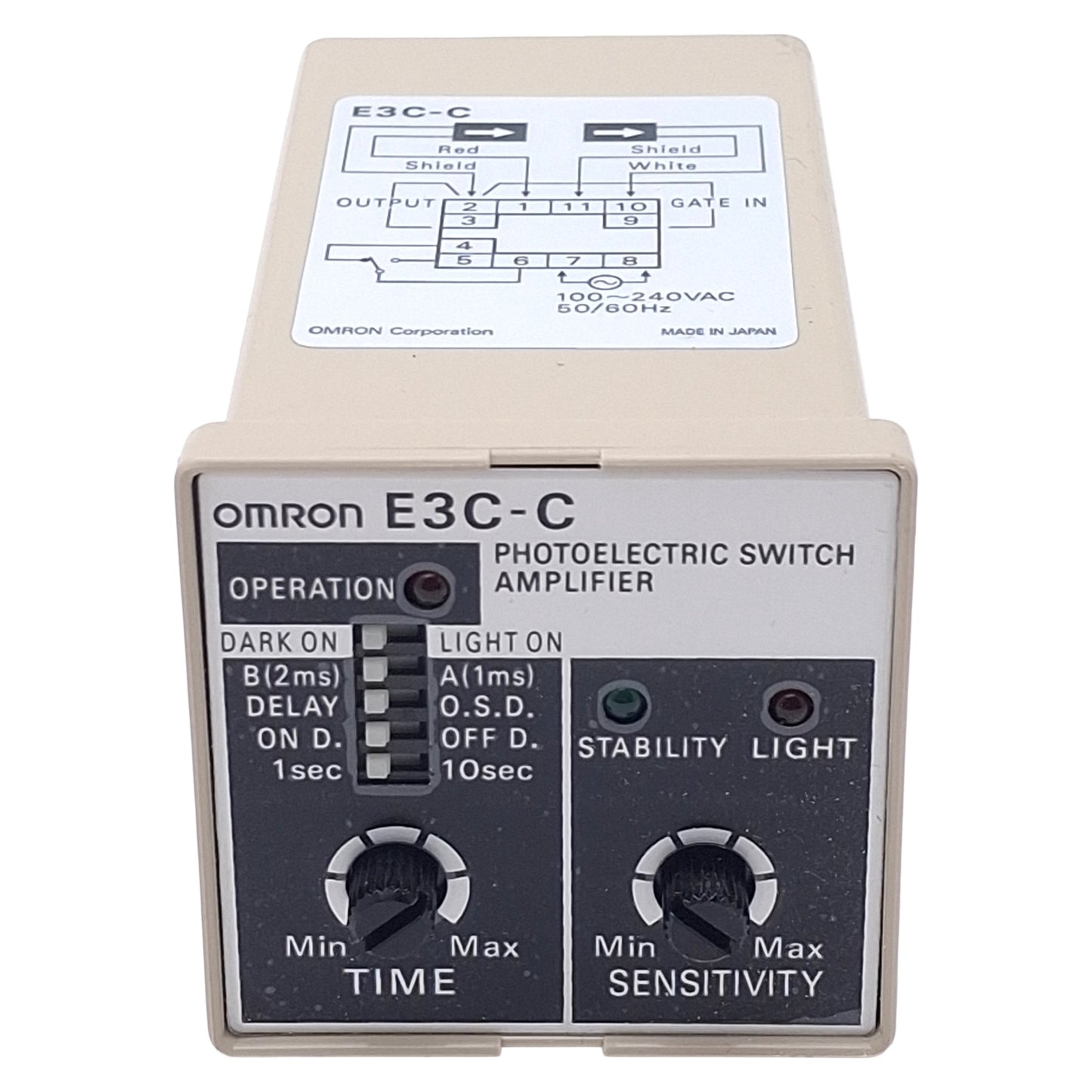 New Omron E3C-C Photoelectric Switch Amplifier, 100-240VAC In, 220VAC/24VDC Out