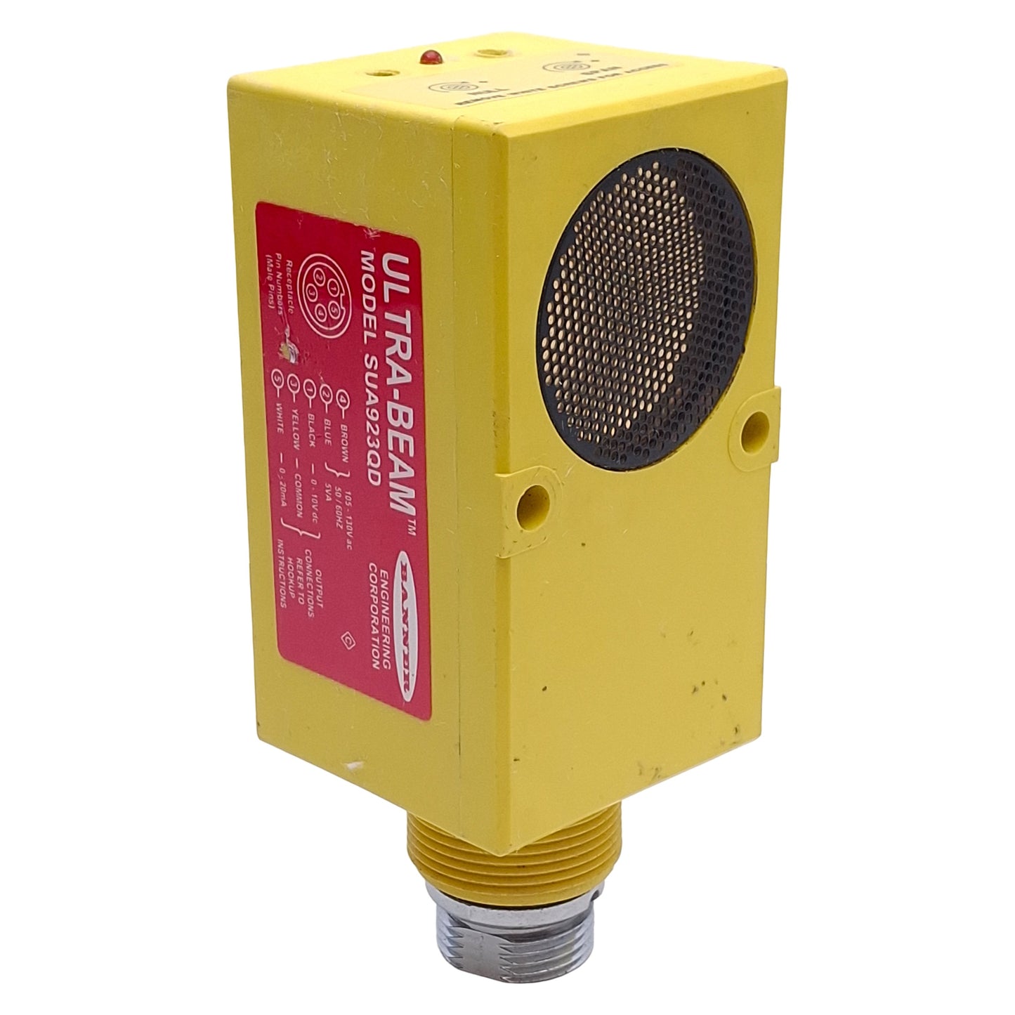Used Banner SUA923QD ULTRA-BEAM Ultrasonic Proximity Sensor 500mm-6m, 105-130VAC
