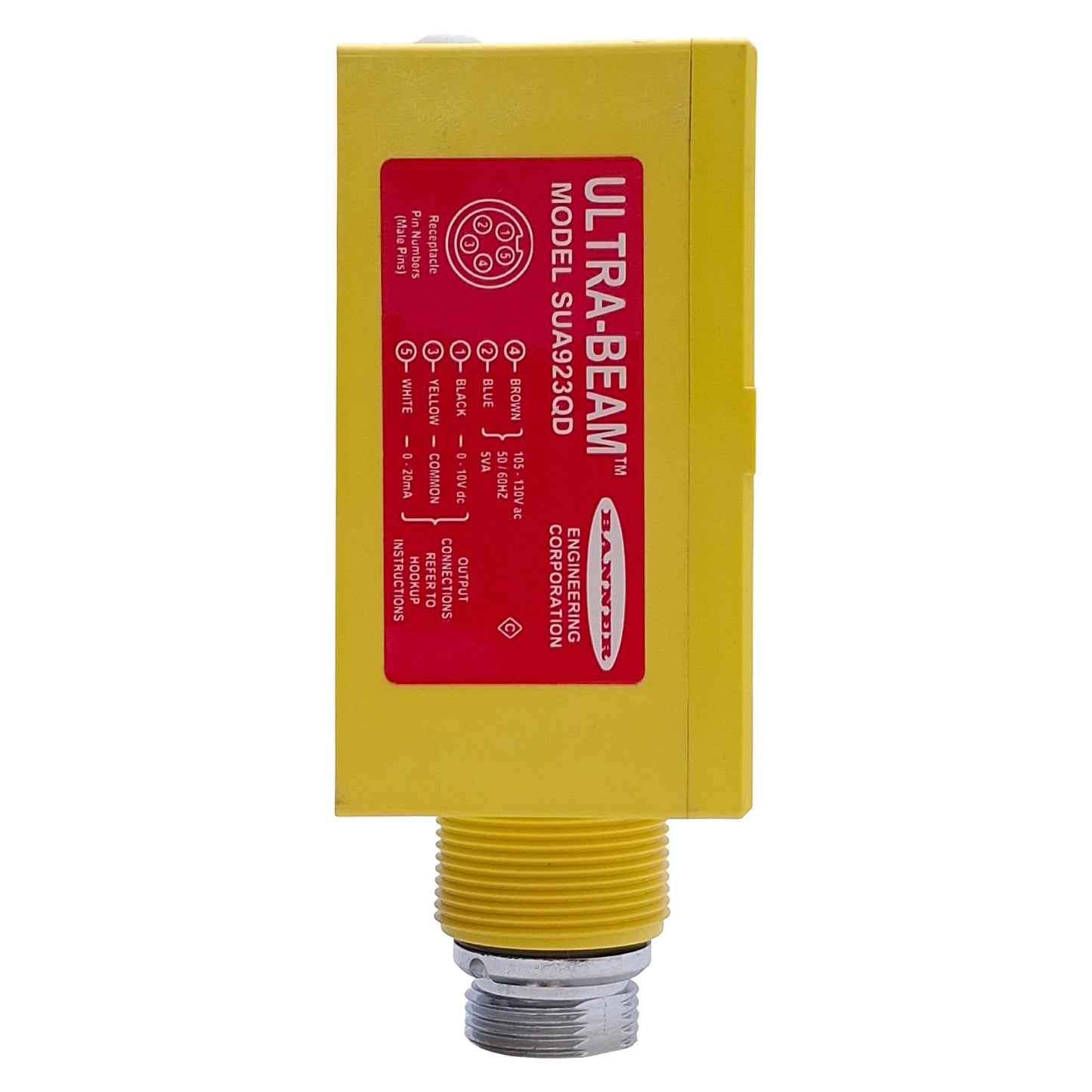 New – Open box Banner SUA923QD ULTRA-BEAM Ultrasonic Proximity Sensor 500mm-6m, 105-130VAC
