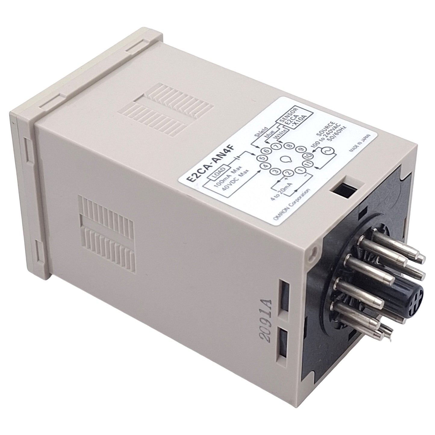 New Omron E2CA-AN4F Proximity Sensor Amplifier, 100-240VAC In, 4-20mA Out, 11-Pin