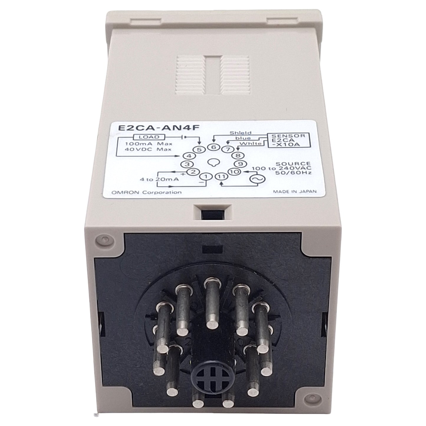 New Omron E2CA-AN4F Proximity Sensor Amplifier, 100-240VAC In, 4-20mA Out, 11-Pin