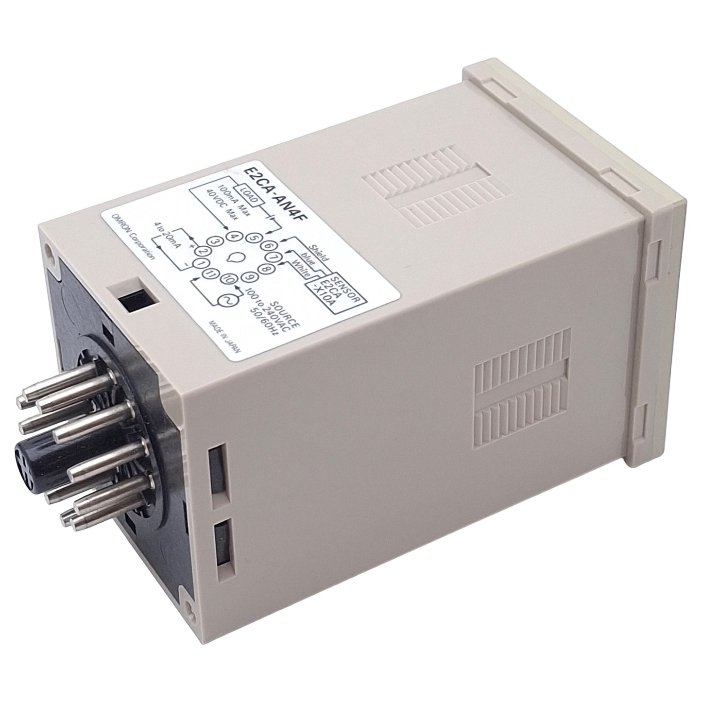 New Omron E2CA-AN4F Proximity Sensor Amplifier, 100-240VAC In, 4-20mA Out, 11-Pin