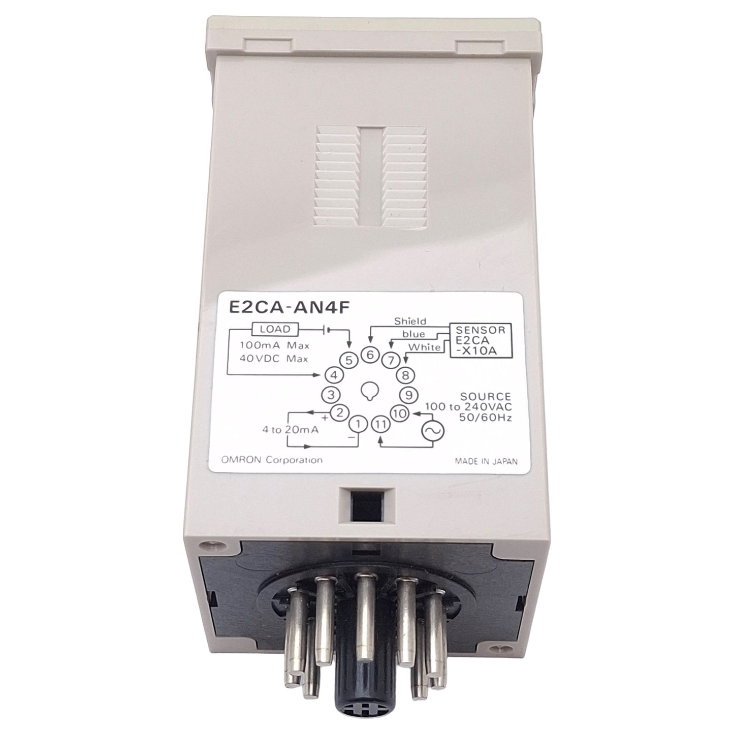 New Omron E2CA-AN4F Proximity Sensor Amplifier, 100-240VAC In, 4-20mA Out, 11-Pin