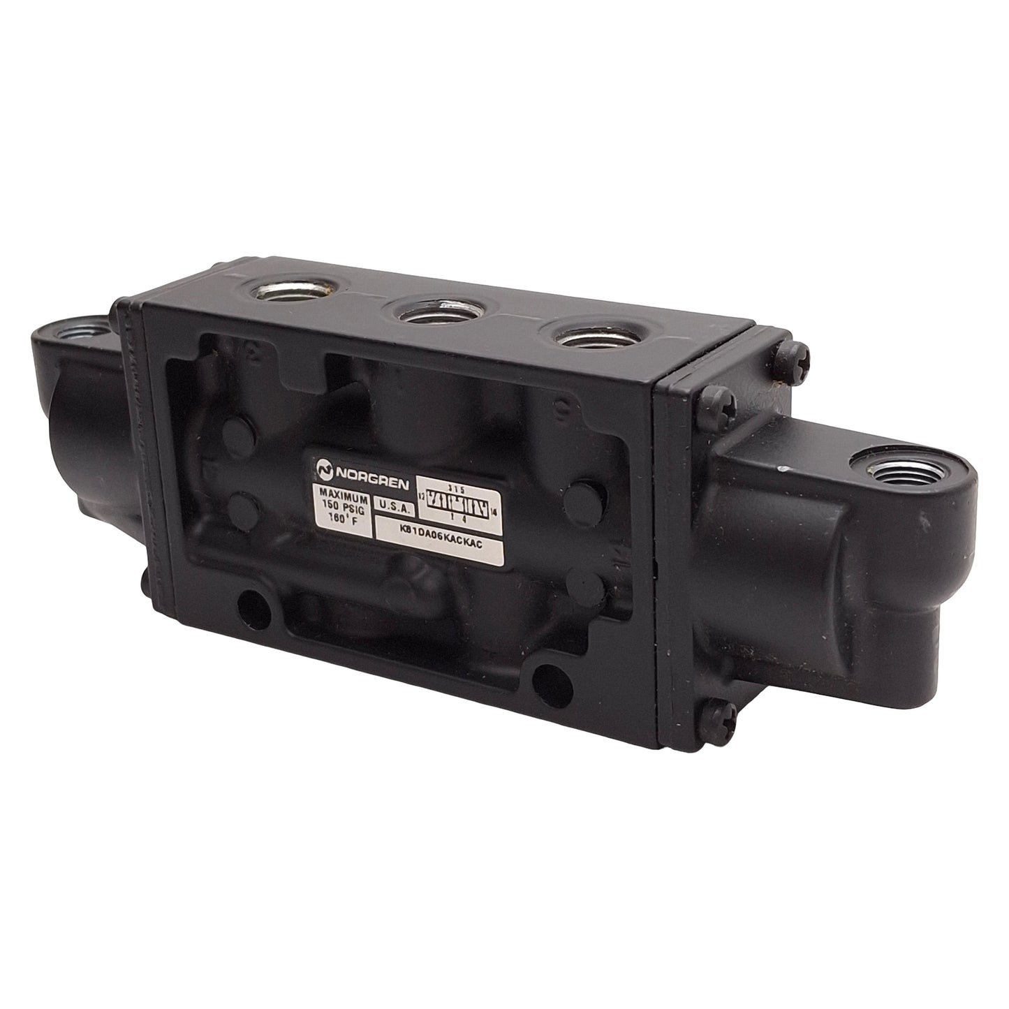 New – Open box Norgren K81DA06KACKAC Nugget 200 Spool Valve, 5/3-Way, 150psig, 1/8 & 1/4 NPT