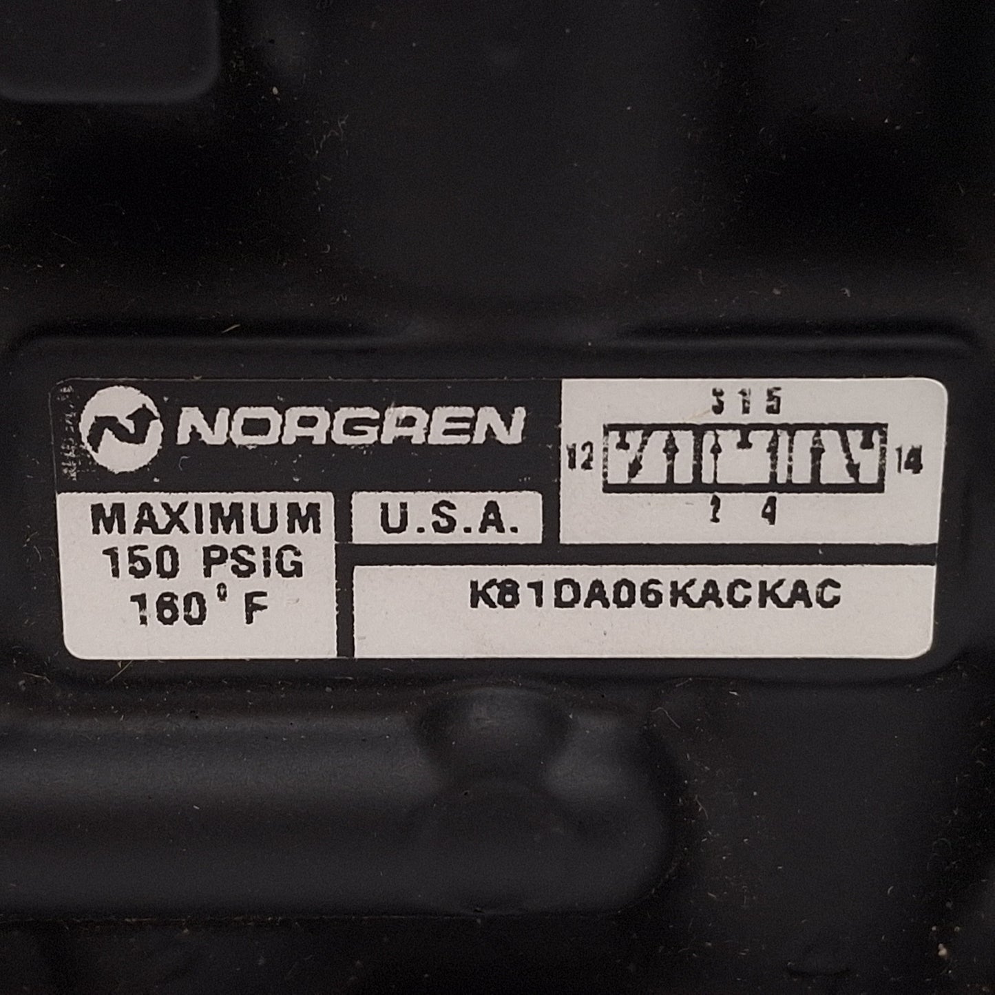 New – Open box Norgren K81DA06KACKAC Nugget 200 Spool Valve, 5/3-Way, 150psig, 1/8 & 1/4 NPT