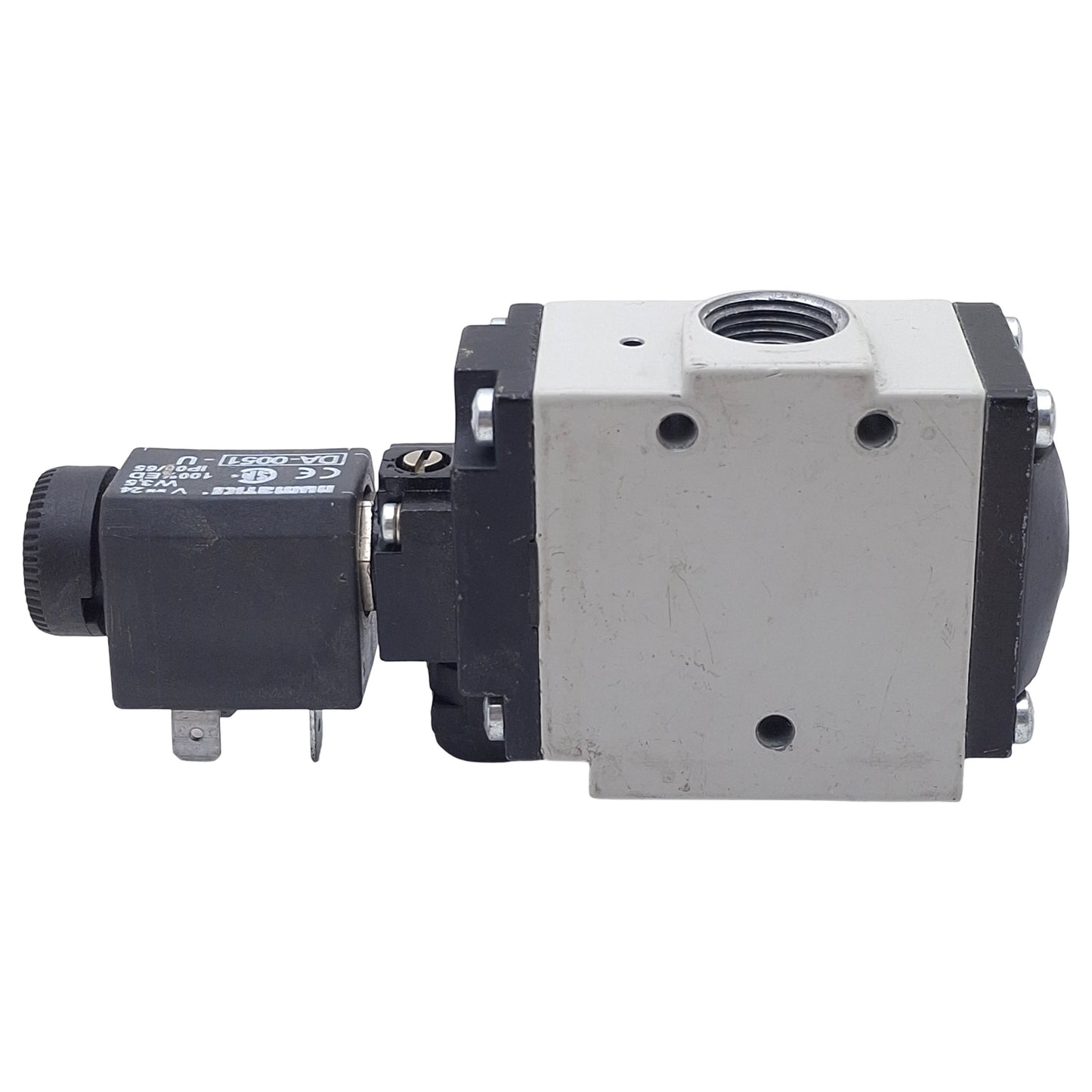 Used Numatics NAF252004N000F Solenoid Valve, 3/2-Way 3/8in NPT, 24-145psi, 24VDC Coil