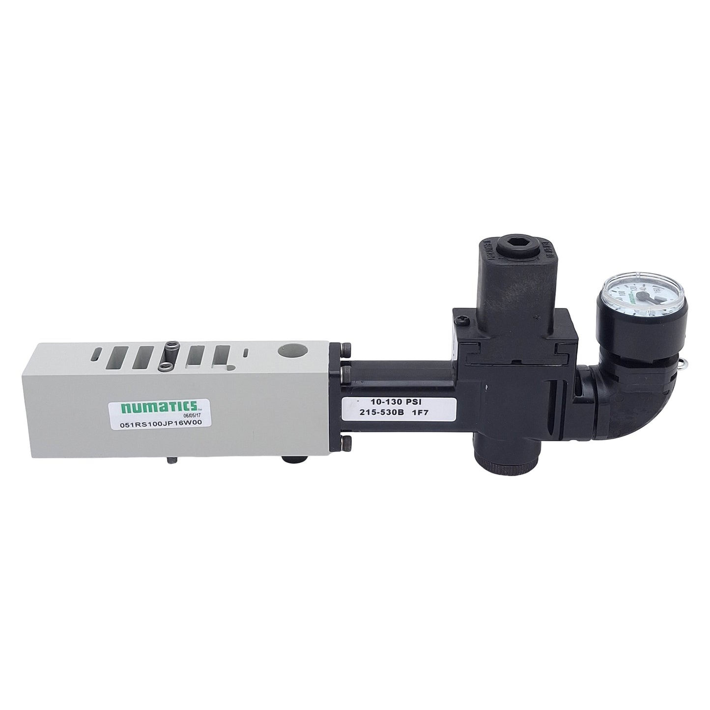 New Numatics 051RS100JP16W00 Pneumatic Pressure Regulator, 10-130psi, 0-160psi Gauge