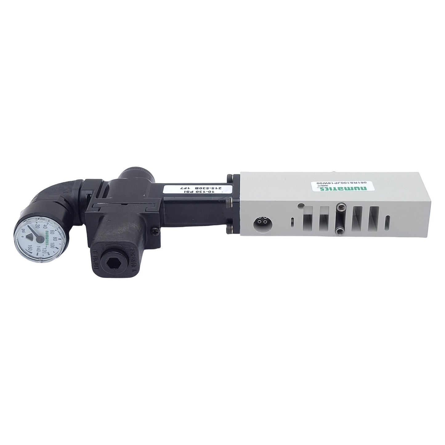 New Numatics 051RS100JP16W00 Pneumatic Pressure Regulator, 10-130psi, 0-160psi Gauge