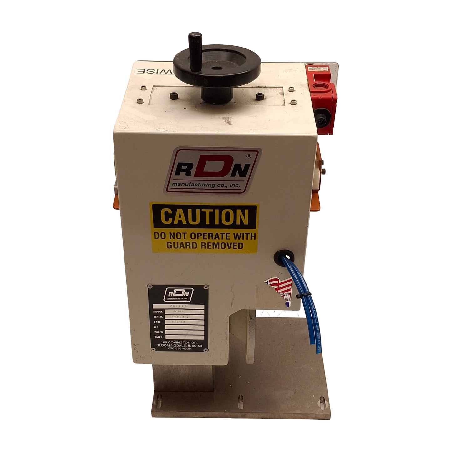 Used RDN Mfg 206-2 Extrusion Puller Head 2in Belt Width, 1/2in OD Capacity, 6in L