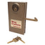 Used WireCrafters SDLKXKD Sliding Door Lock w/ 2x Keys, Steel, Gold, Bolt-On Mount