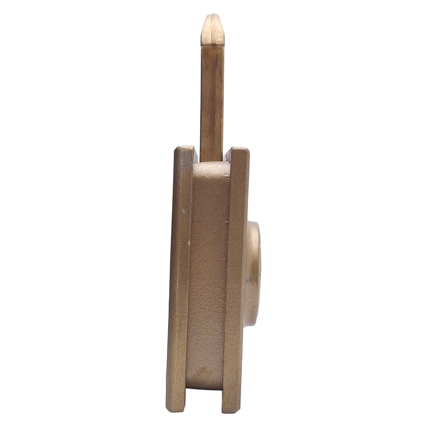 Used WireCrafters SDLKXKD Sliding Door Lock w/ 2x Keys, Steel, Gold, Bolt-On Mount