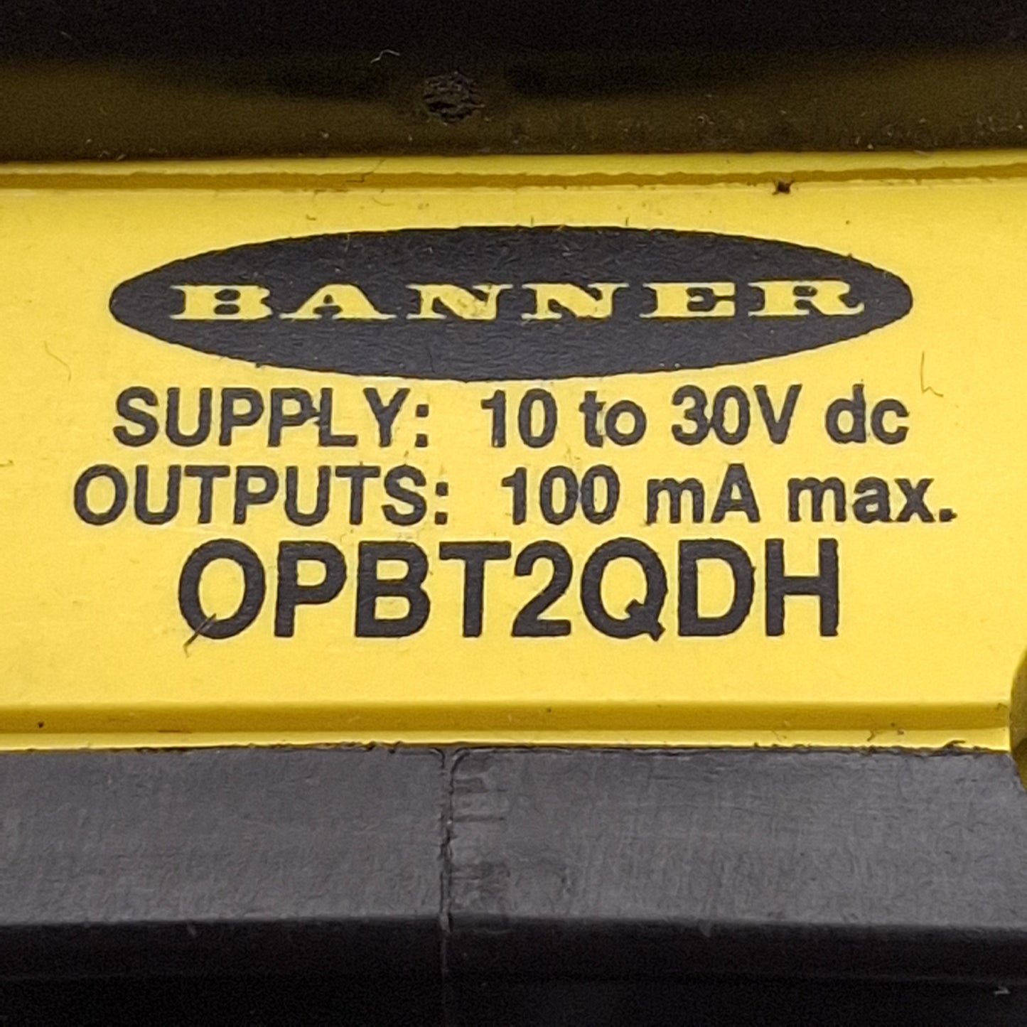 Used Banner OSBFV / OPBT2QDH OMNI-BEAM Sensor Head & Power Block, Red 650nm, 10-30VDC