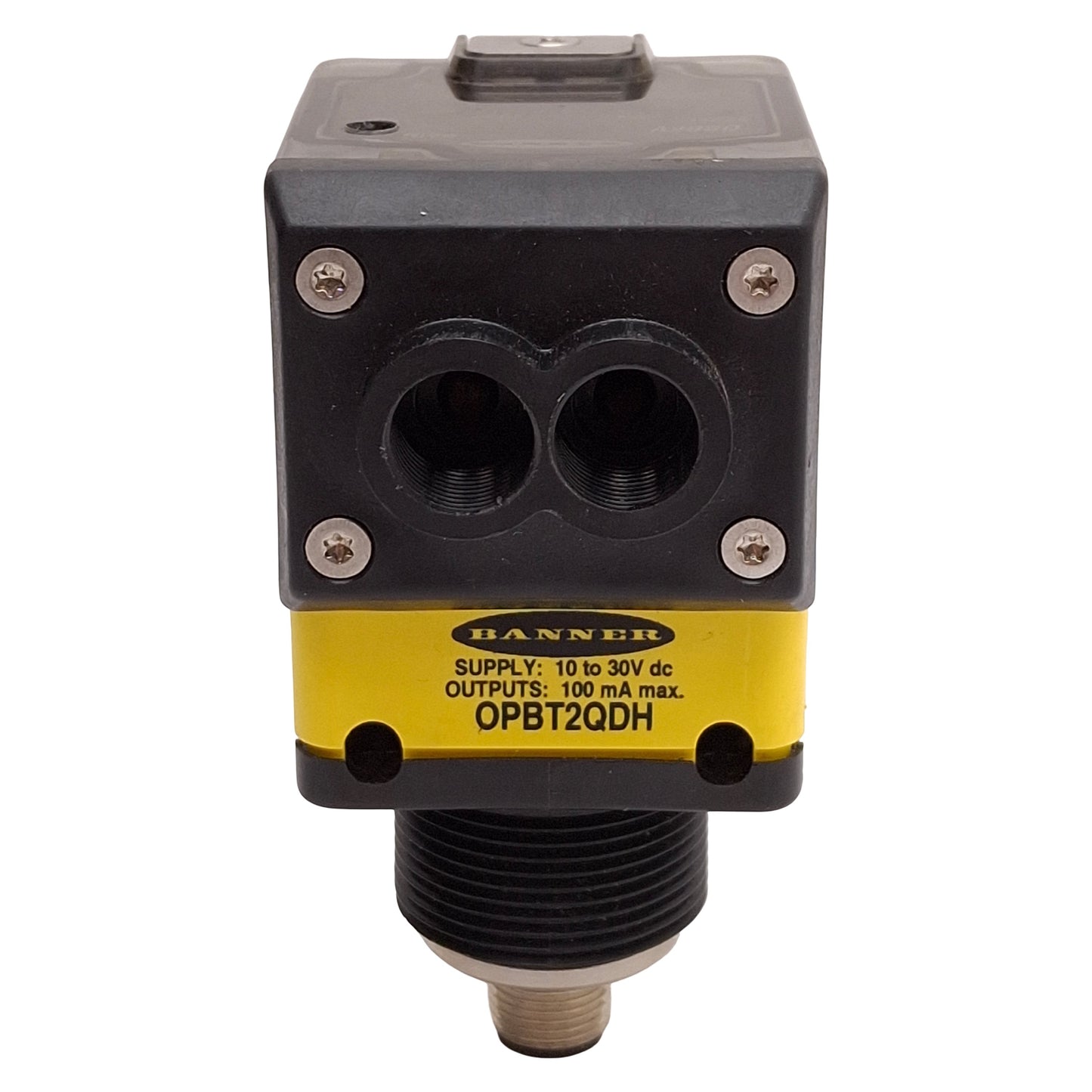 Used Banner OSBFV / OPBT2QDH OMNI-BEAM Sensor Head & Power Block, Red 650nm, 10-30VDC