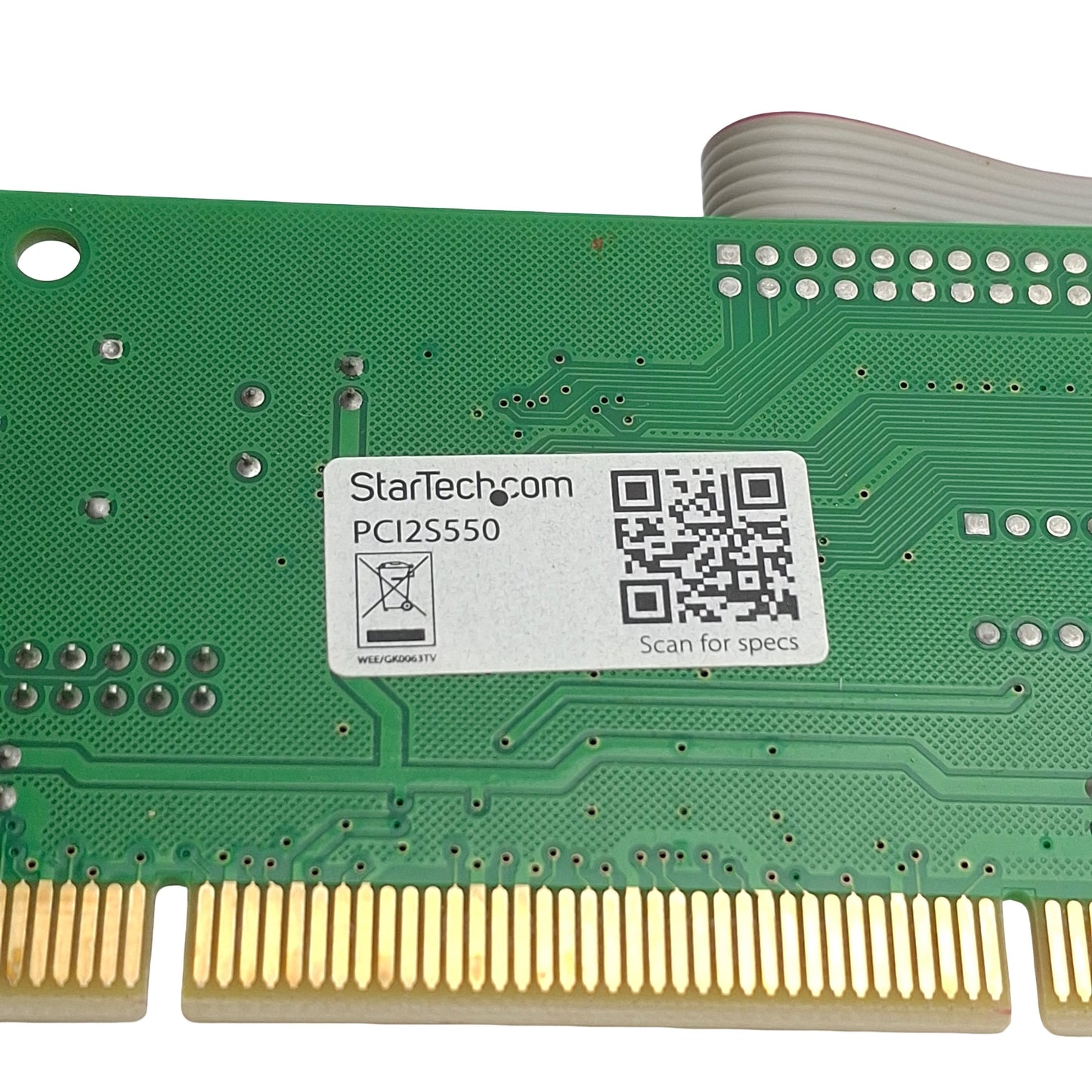 Used Startech PCI2S550 RS232 Serial Adapter, 2-Port, Up To 115.2Kbps, w/ 16550 UART