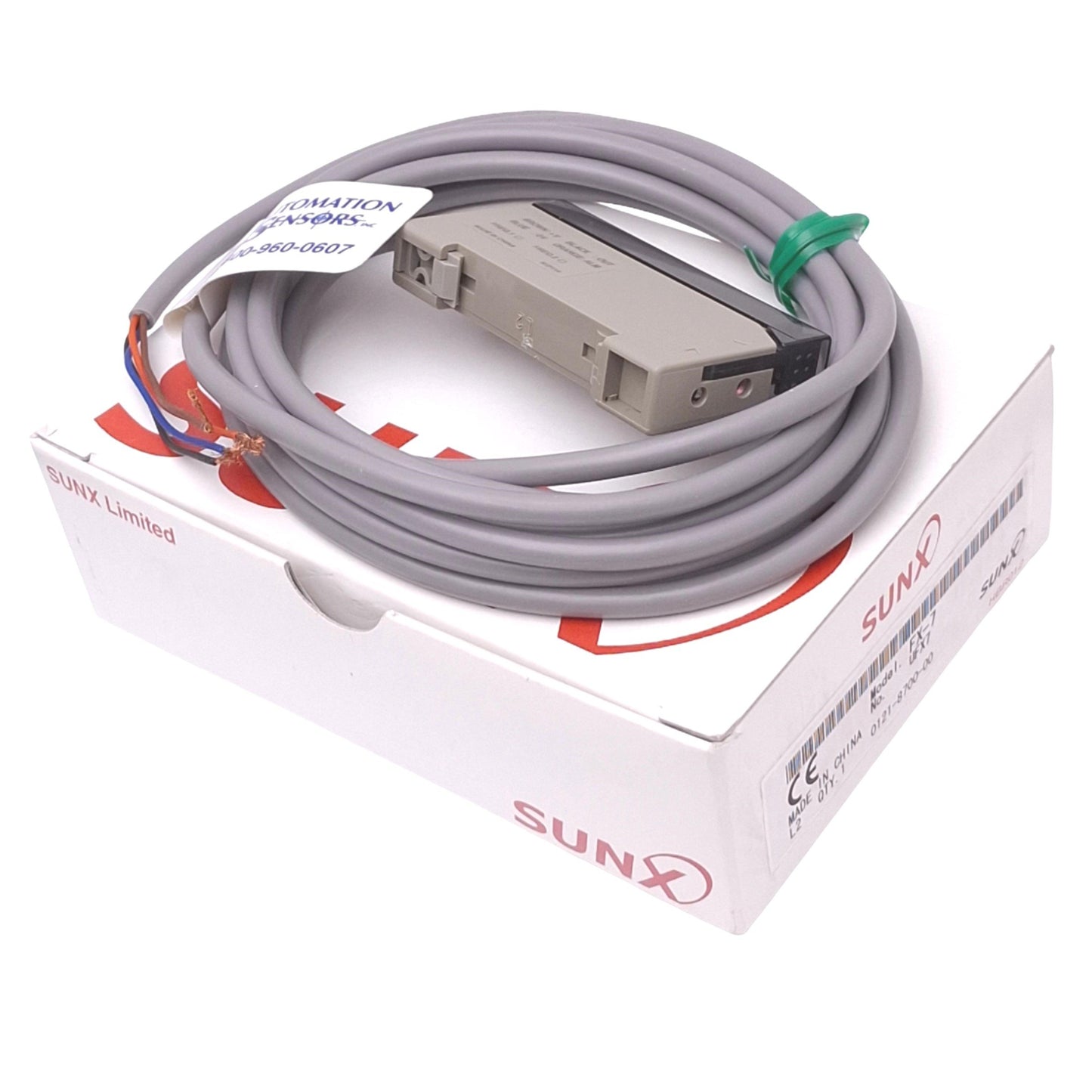 New SUNX FX-7 Fiber Optic Amplifier Module, 12-24VDC In, 100mA NPN Open Out