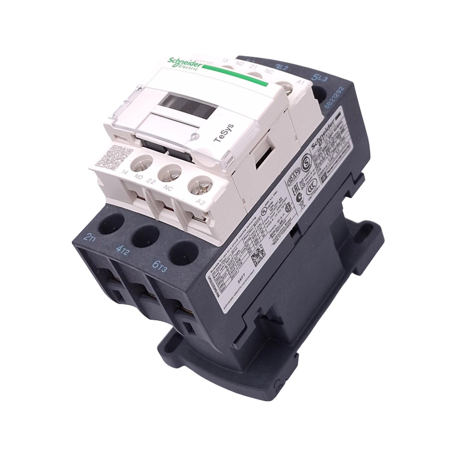 New Schneider Electric LC1D25F7 Contactor, 3-Pole 25A, 11kW 400VAC Max, 110VAC Coil